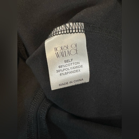 House Of Wallace LC Dress Black Green Zip Up Stretch Midi Size XS NWT - Picture 7 of 8